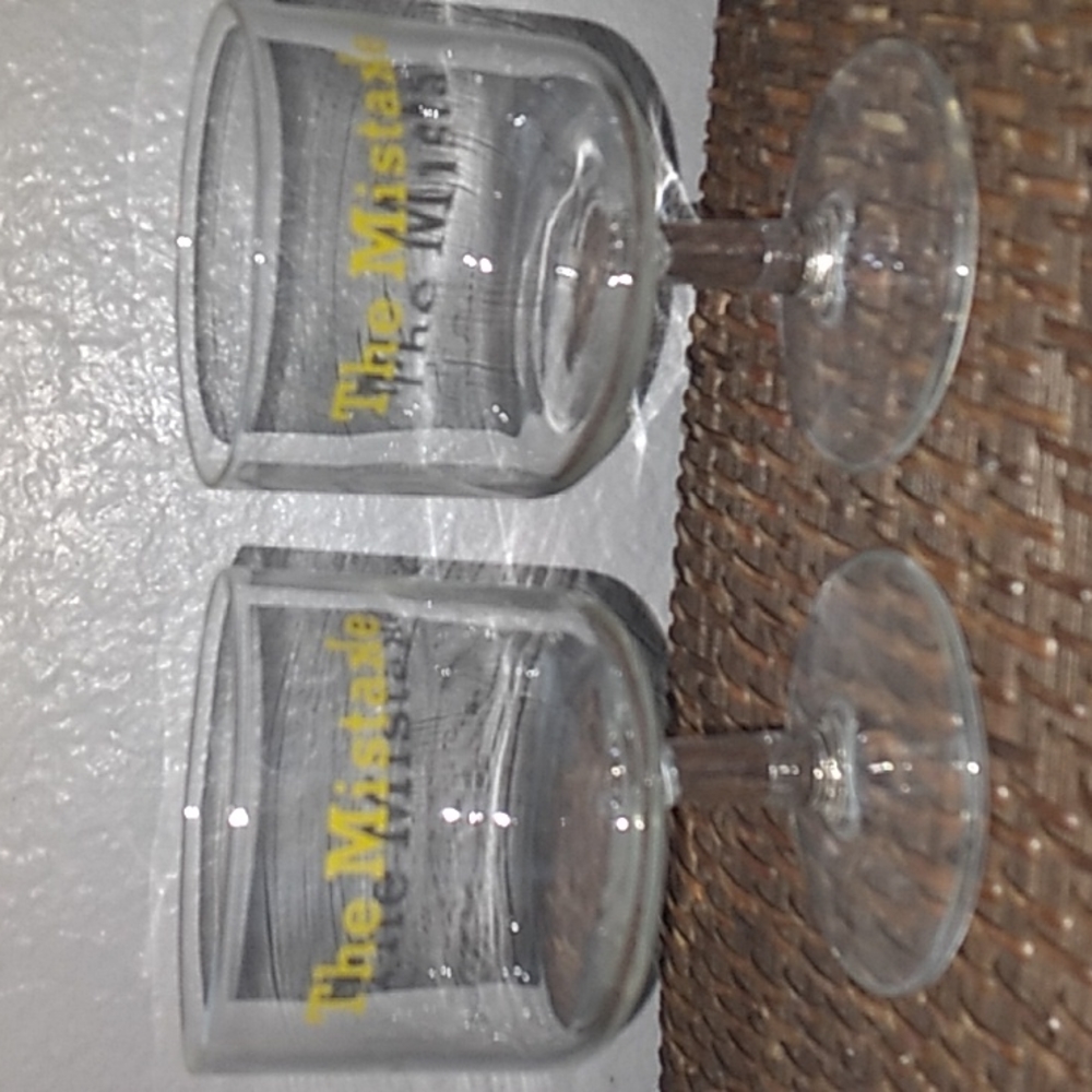 Vintage Mistake Vodka Cocktail Glasses- a Pair